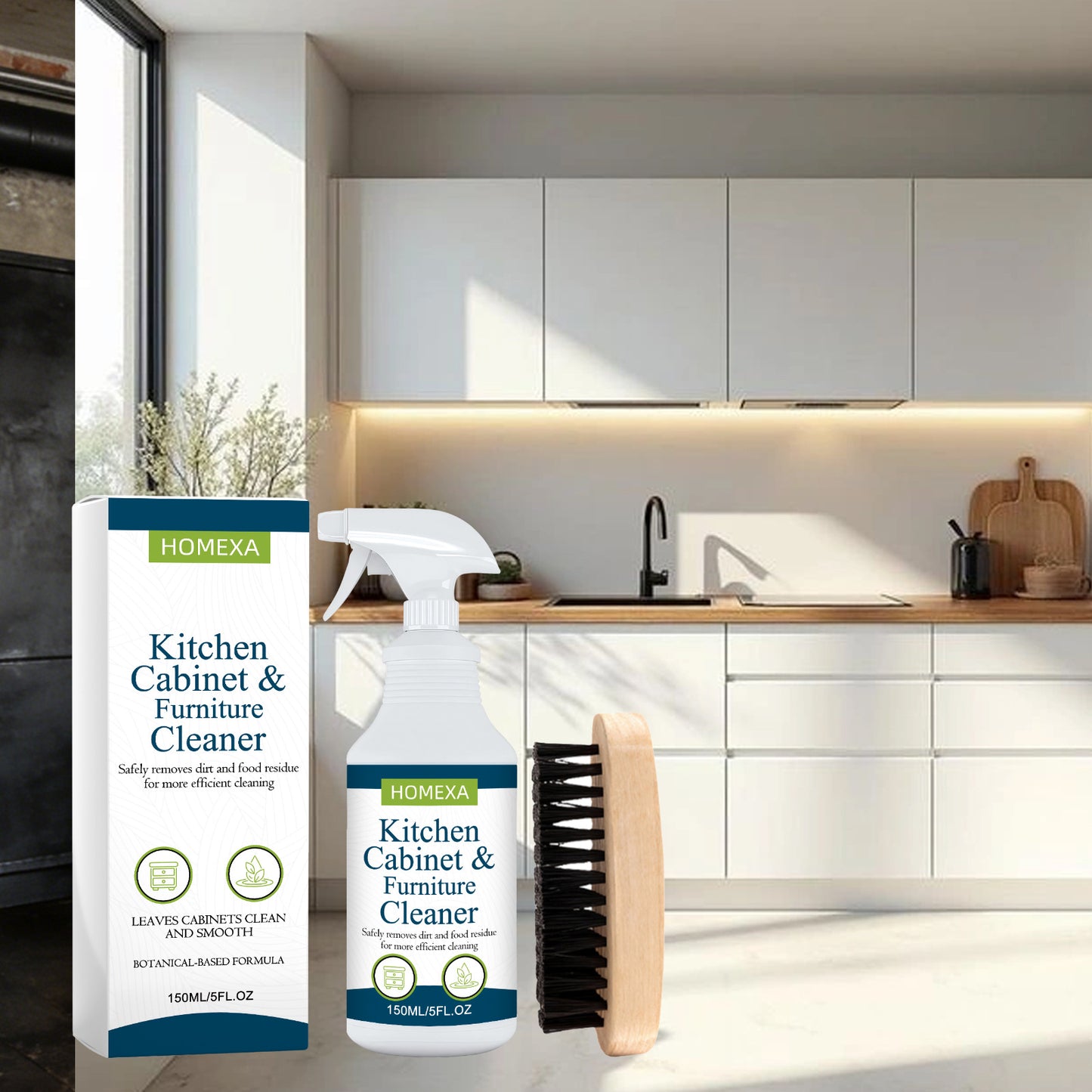 HOMEXA Kitchen Cabinet Cleaner Cross-border Preferred- Daily Cleaning For Kitchen Countertops And Cabinets, Removing Grease And Stains