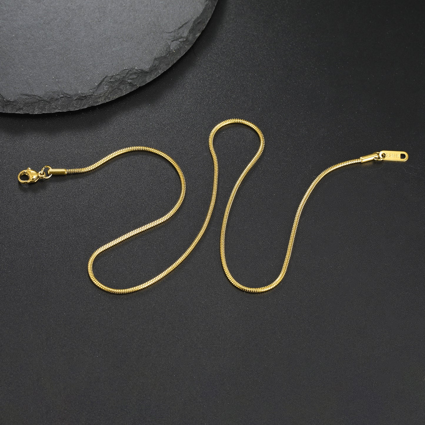 1.2mm Snake Bone Chain Necklace, Korean Style, Couple's Collarbone