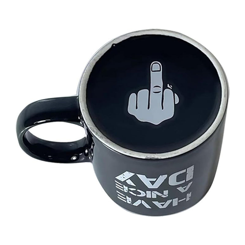 Middle Finger Coffee Cup With 3D Funny Middle Finger Inside Up Yours Mug Gag Gifts For Family For Best April Fool's Day, Valentine's Day
