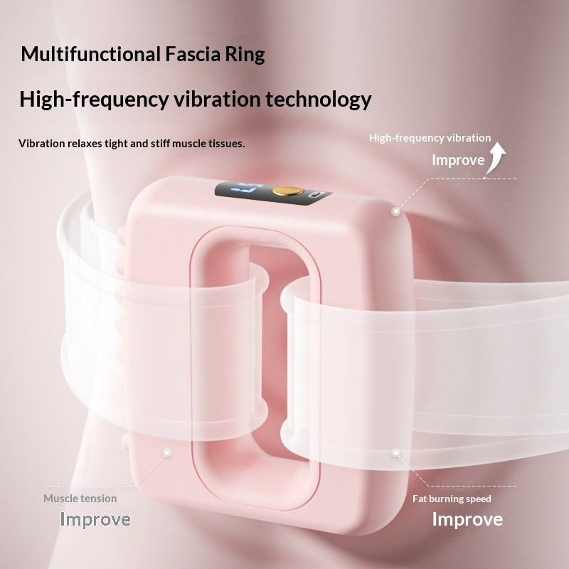 Electric Fascia Ring Massager Full Body Slimming Deep Tissue Vibration Massage With Belt Adjustable For Fat Burning&Shaping