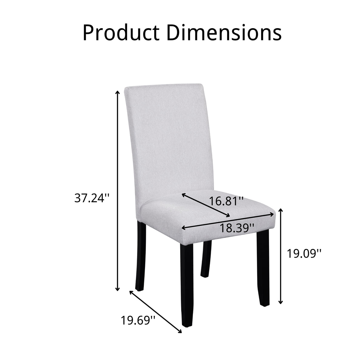 Modern Dining Room Chairs Set Of 4, Accent Diner Chairs Upholstered Fabric Side Stylish Kitchen Chairs With Solid Wood Legs And Padded Seat - Beige
