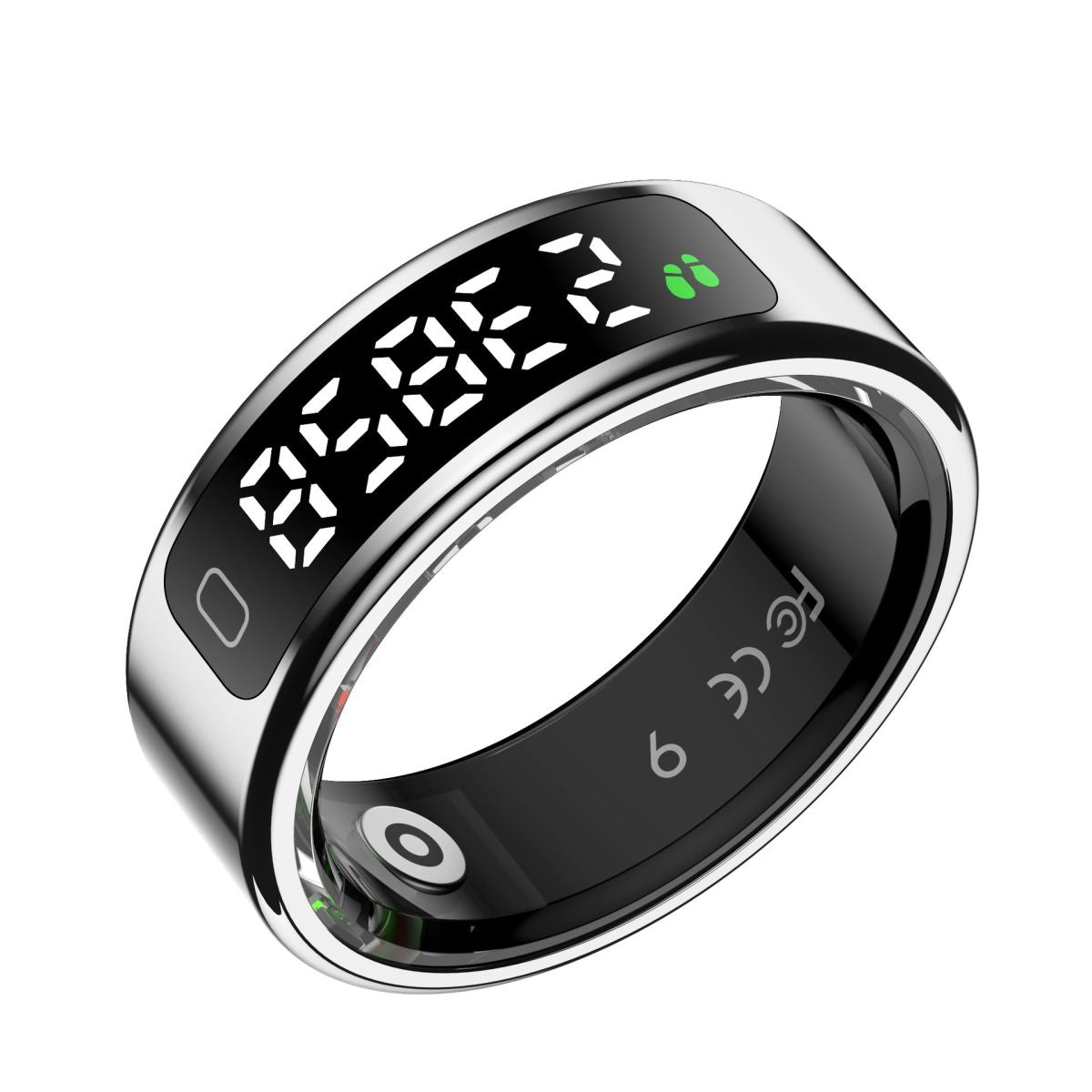 Health-monitoring Smart Ring With A Display And Step-counting Function
