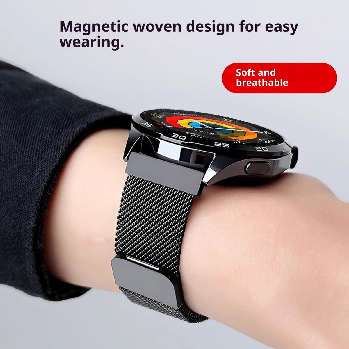 Smart Watch Flat Head Style Milan Strap Garmin Convex Head Universal Metal Strap