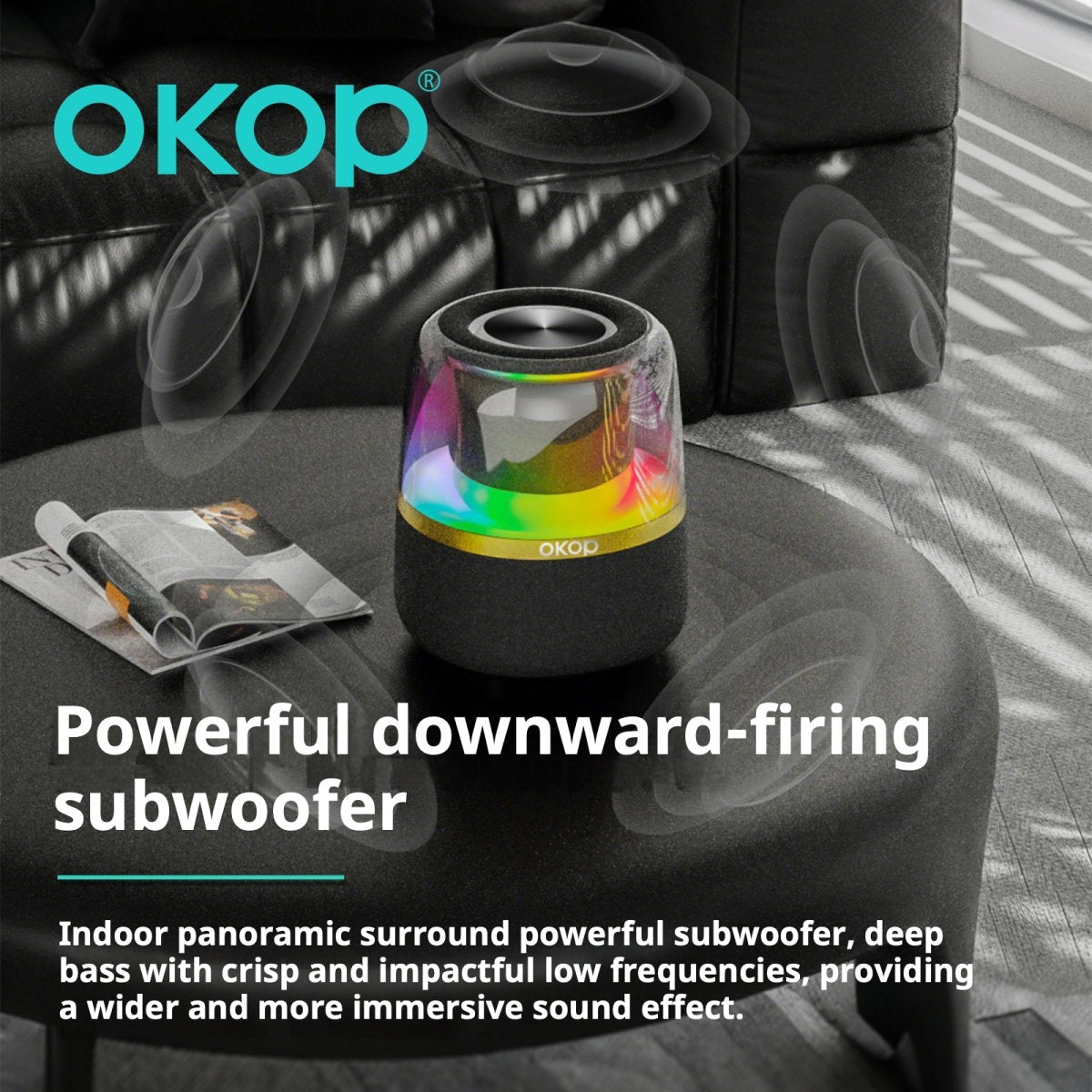 KP-837 Best Selling Bluetooth Speaker With RGB Ambient Light100W High-Power Home Audio Factory Direct Stock