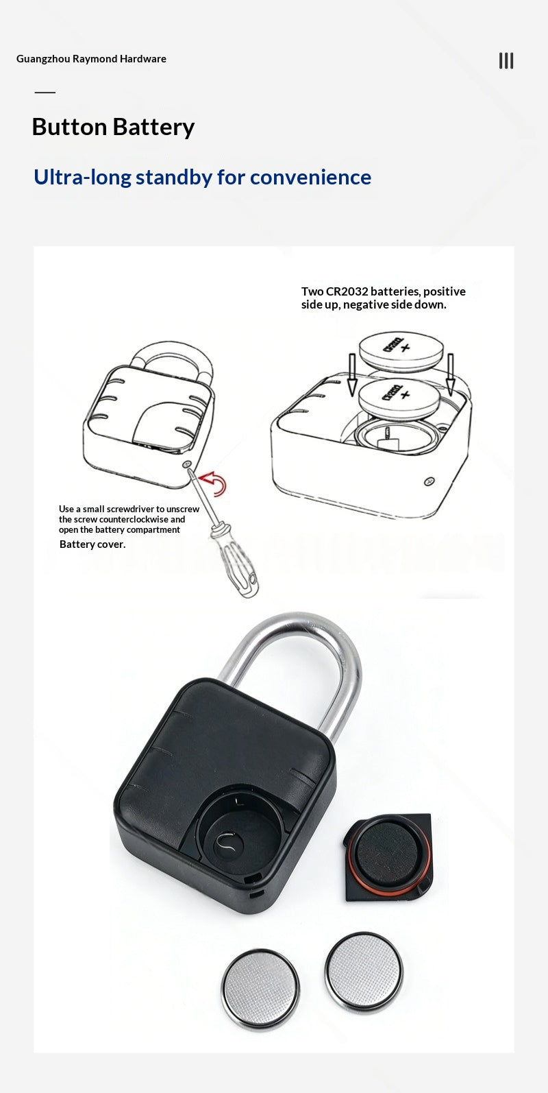 Smart Fingerprint Padlock Electronic Outdoor Rust-Proof Padlock