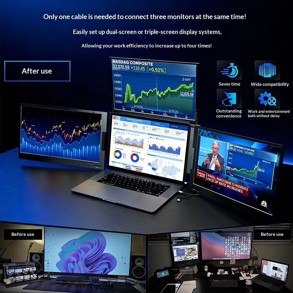 Multi-Screen Collaborative Office Monitor