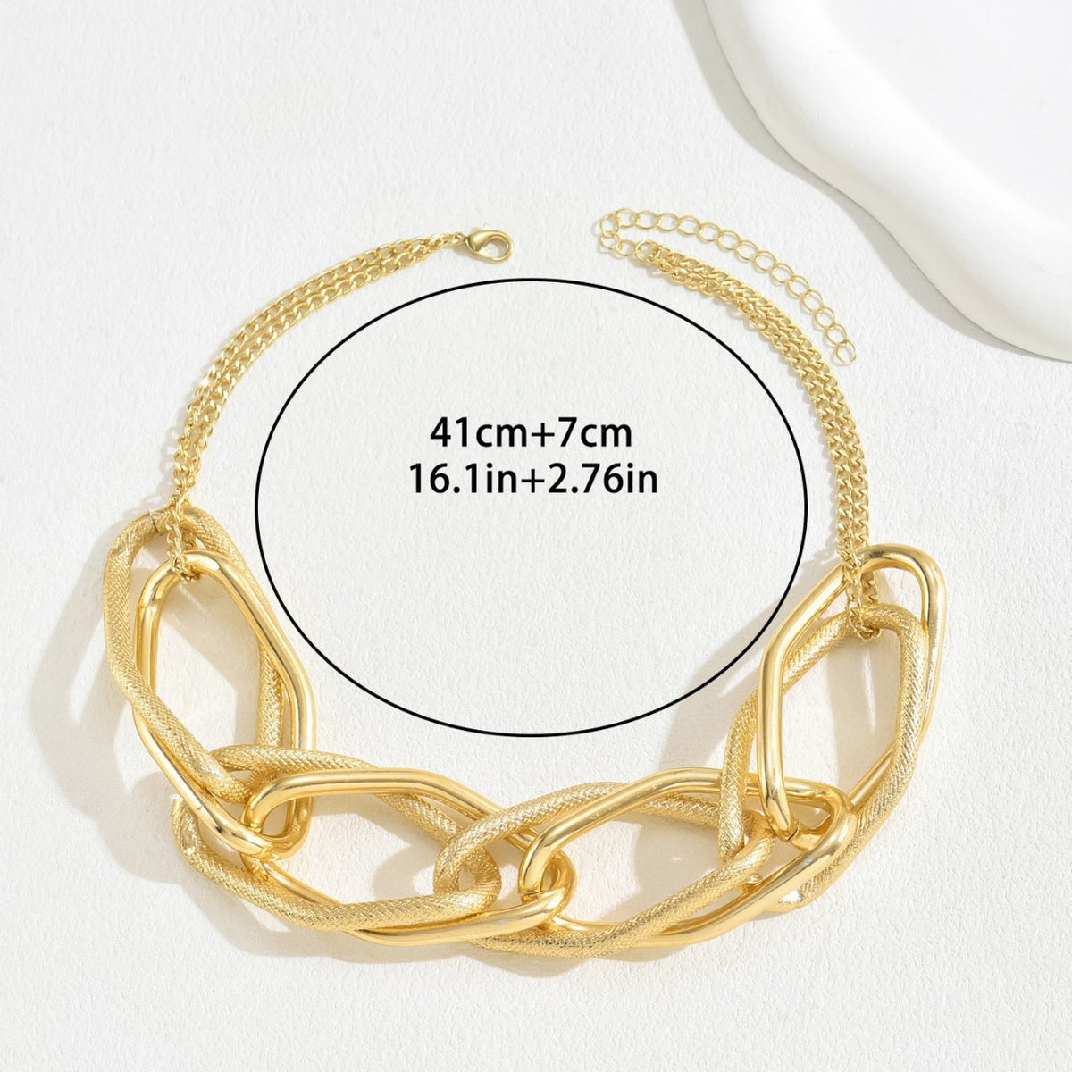 Cross-border European American Fashion OL Women Necklace, Unique Hip Hop Metal Exaggerated Niche Design Long Clavicle Neck Jewelry