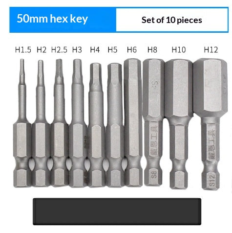 Short Bit Set For Electric Screwdrivers Compatible With Sockets Hex And Phillips Heads Magnetic Accessories