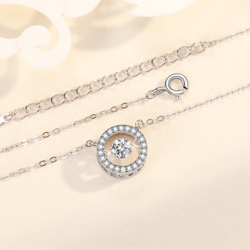 S925 Silver Pulsatile Heart Smart Sterling Silver Necklace For Women