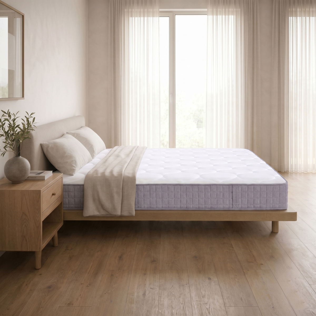 Pocket Spring Mattress 25 Cm High, 7-zone Spring Mattress, Ergonomic Mattress, Pocket Spring Hardness H3, 90x200cm And Many Other Sizes Available.