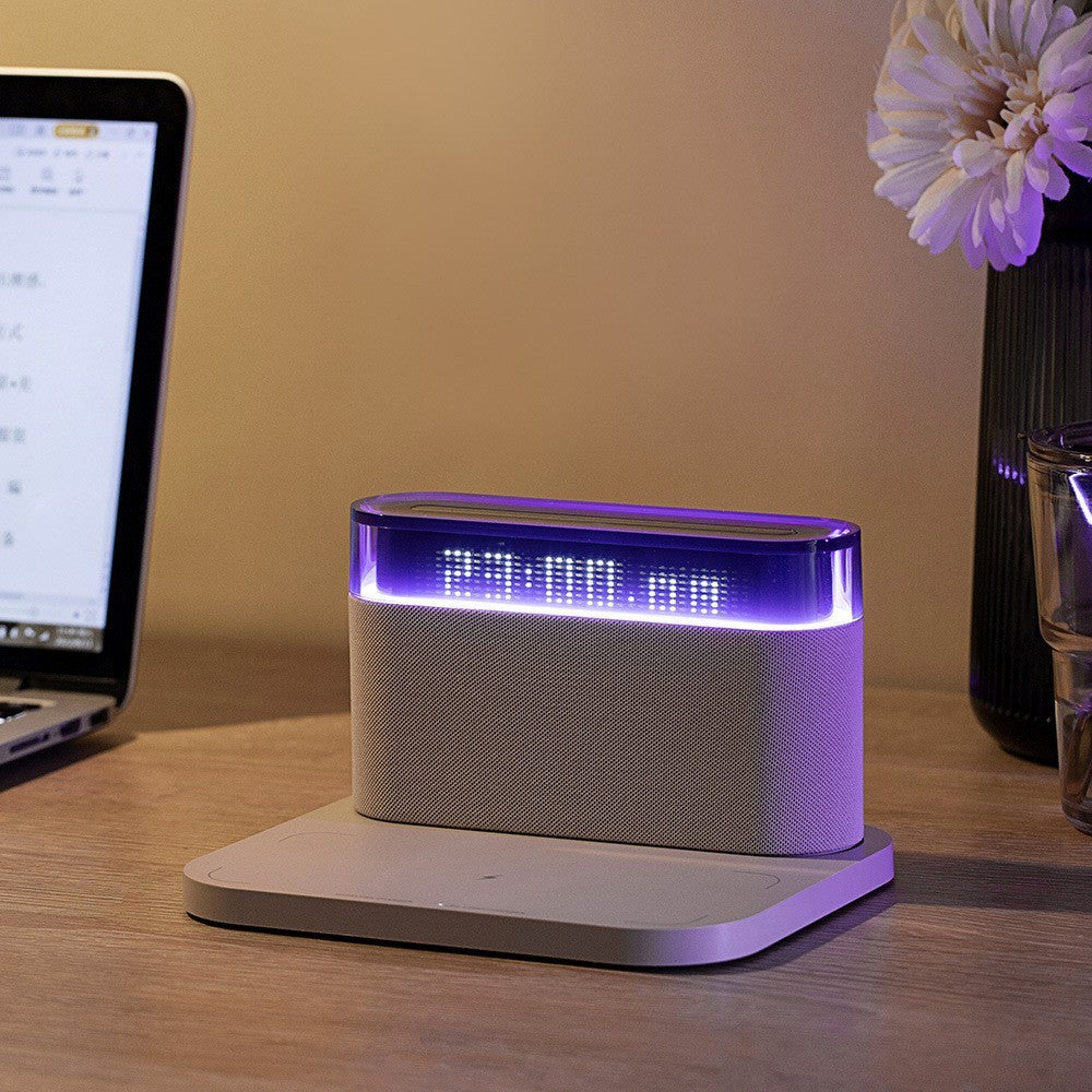 Wireless Charging Clock Night Ligh And Bluetooth Speaker