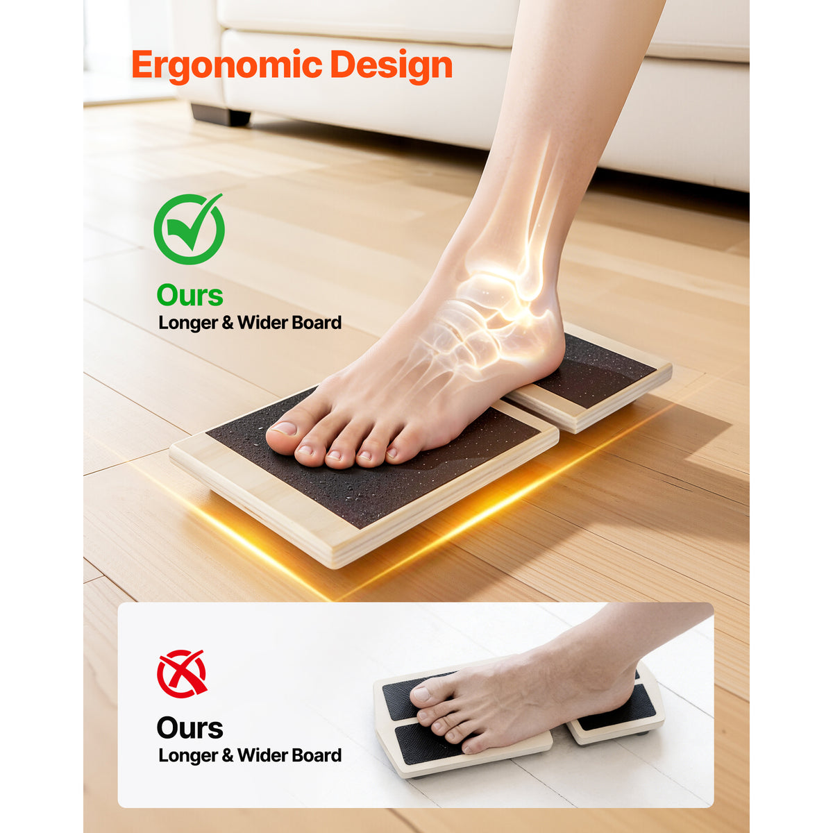 Balance Board, Wobble Board Trainer For Adults Foot & Ankle Strengthening, Non-Slip Wood Premium Wooden Balance Training Equipment, Compact With Storage Bag, Ideal For Physical Therapy Exercises