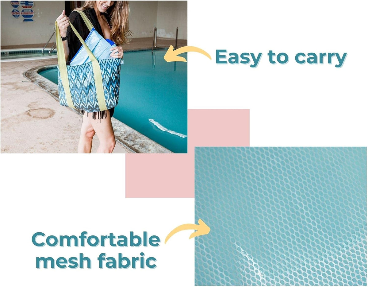 Inflatable Swimming Pool PVC Float Lounge Recliner, Multi Purpose Water Hammock, Mesh Lounge Chair, Raft Drifter Portable Beach Pool Accessories