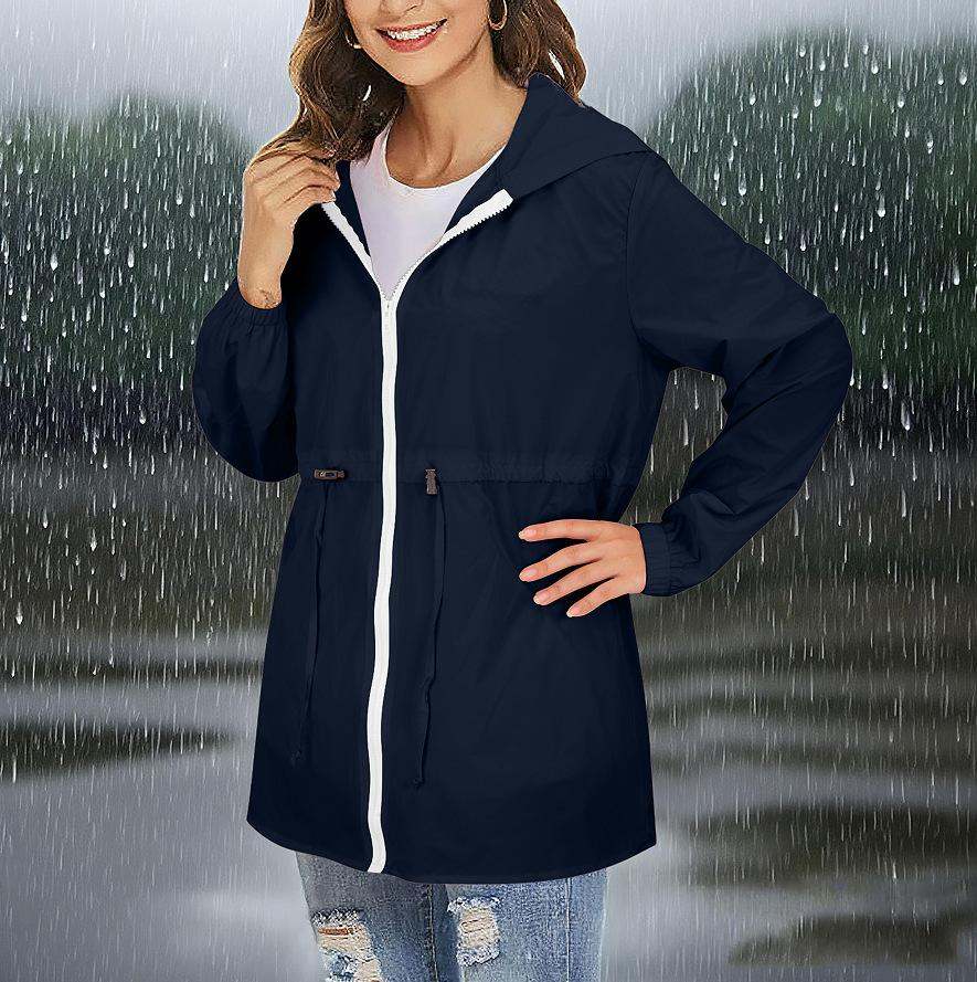 Womens Outdoor Waterproof Jacket Windbreaker