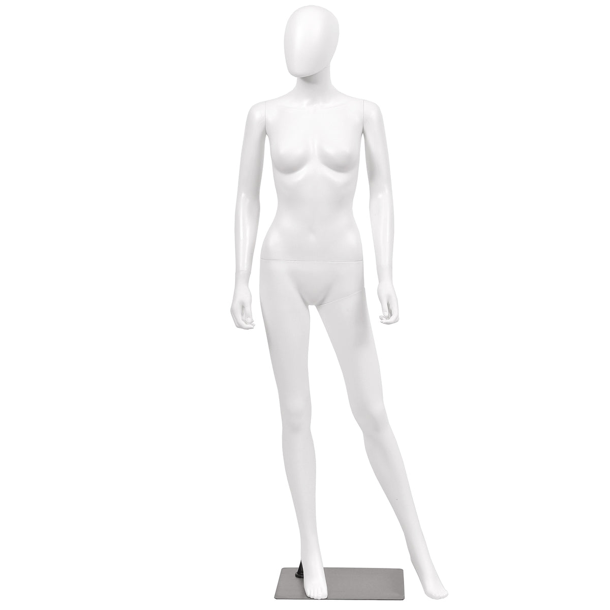 5.8 Ft Full Body Female Mannequin Egghead Manikin With Metal Stand