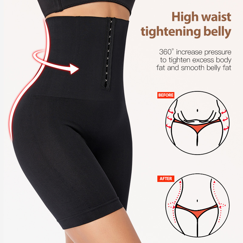 High Waist Tummy Control Shapewear For Women Seamless Firm Compression Body Shaper Shorts Plus Size Adjustable Hooks Butt Lifting Underwear