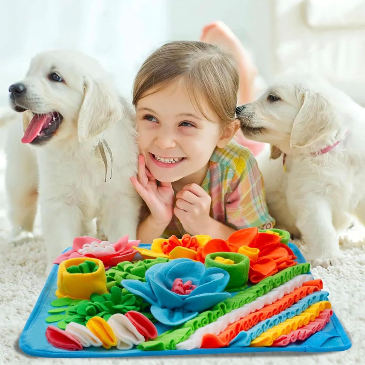 Pet Slow-Feeding Dog Sniffing Cat Feeding Blanket Scent Training Mat Toy