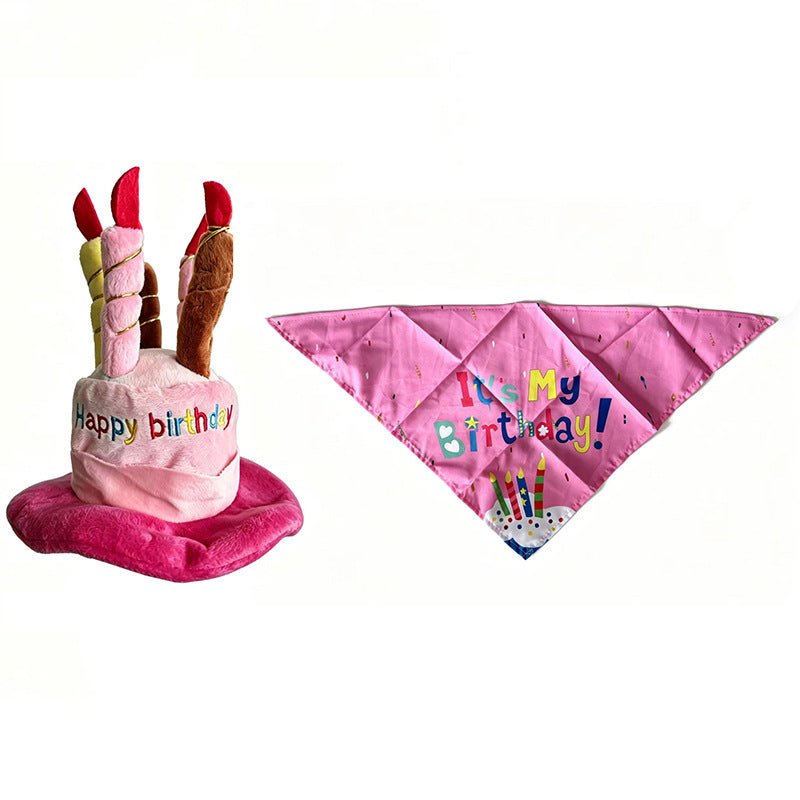 Pet Goose Birthday Hat And Scarf Decor Set