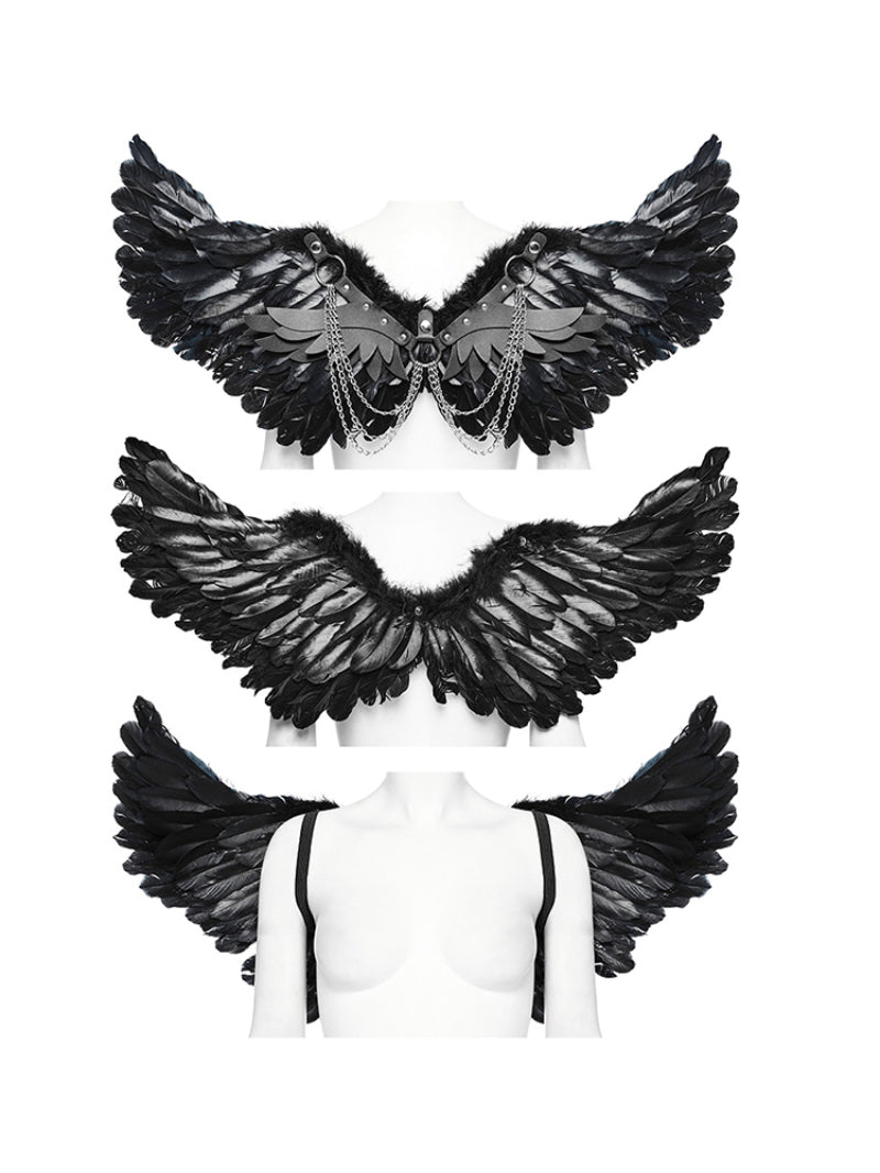 Feather Wings Strap Accessories Punk Style Halloween Decorations