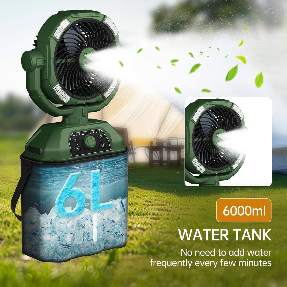 Portable Spray-Cooling Camping Fan