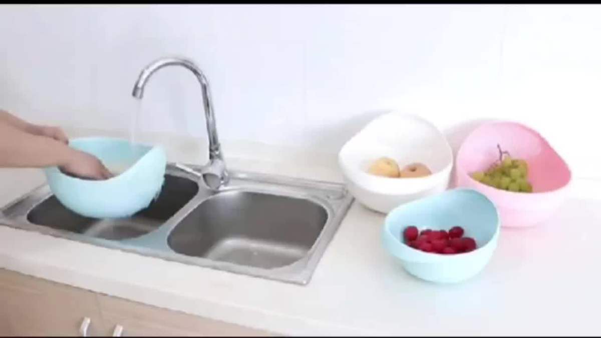 Kitchen Multi-functional Rice Washing Machine, Vegetable Basket, Lazy Person's Supplies, Draining And Washing Rice Sieve, Multi-purpose Plastic Rice Washing Basin With Dense Holes