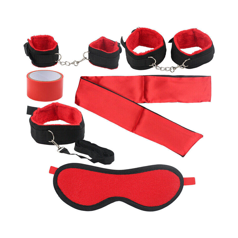 31 10 Sexy BDSM Bondage Set Kit Hand Cuffs Foot Cuff Whip Rope Toys