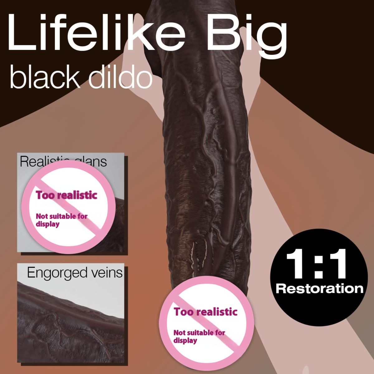 Black Double Layers Liquid Silicone Simulation Toys