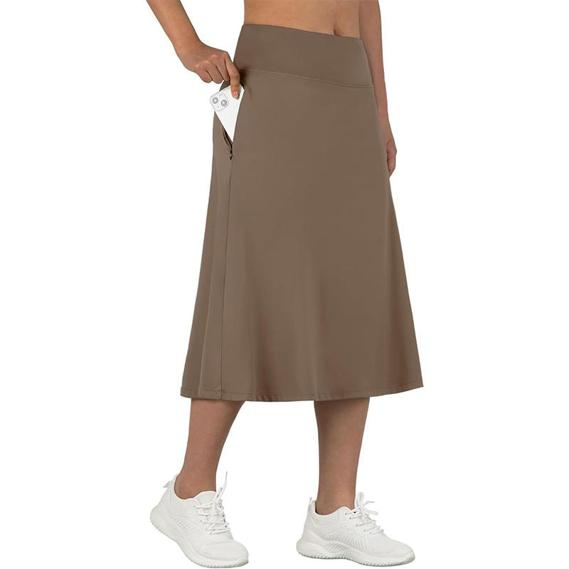 Womens Yoga Sports All-Match Long Skirt