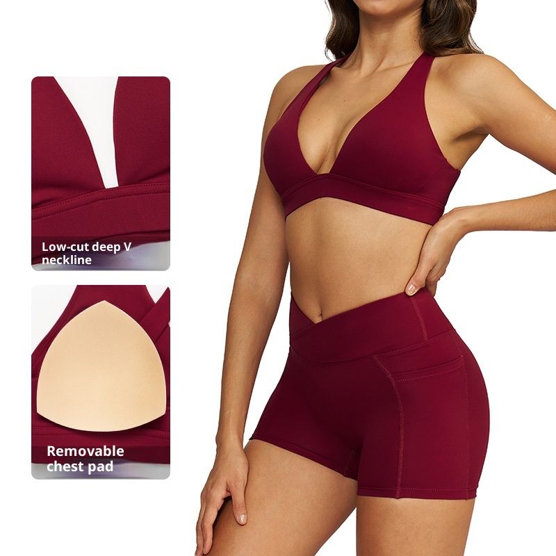 Naked Feel Yoga Set I-Back Slim-Fit Workout Outfit For Women