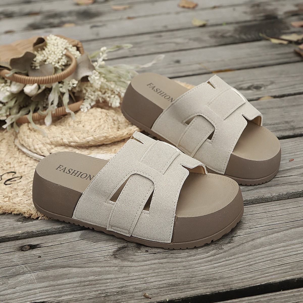 Womens Trendy Thick Soled Mule Sandals For Casual Outdoor Wear
