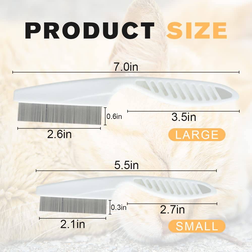 Multifunctional Pet Comb Tear Stain Removal Comb Magic Pets Grooming Comb Kit For Small Dogs Puppies Pet Grooming Brush Fine-Tooth Stainless Grooming Massage Comb