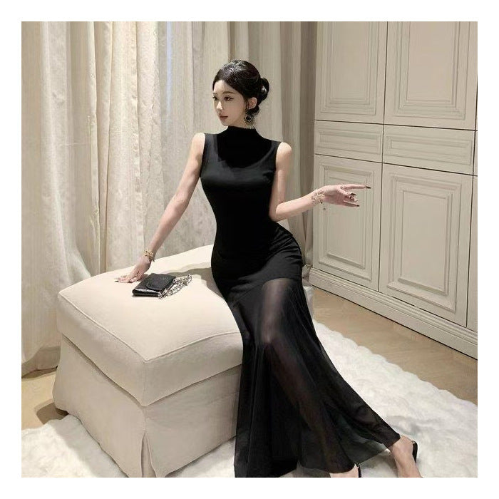 Women's Fashion Mesh Patchwork Dress
