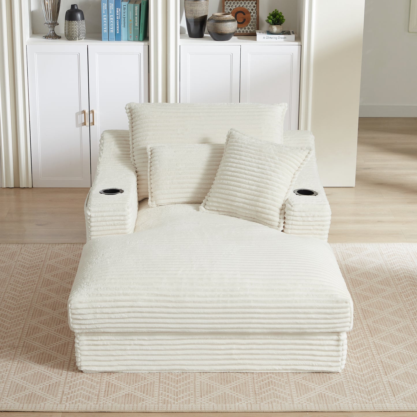47.24 Inch Modern Comfortable Cushioned Compression Sofa With Unique Cushion Design, Lounge Chair For Living Room, Bedroom, Apartment, Office, White