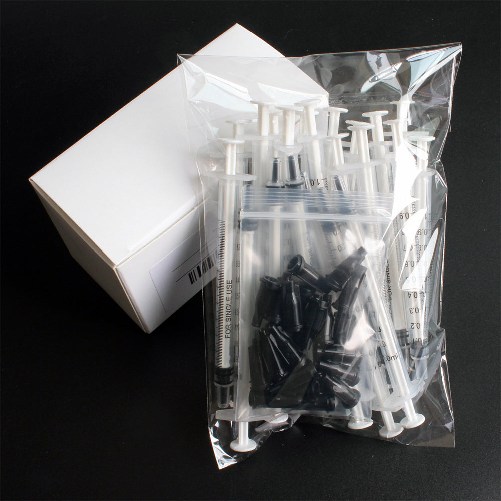 25pcs Luer Slip Tip 1ml Syringes With Caps Are Great For Pet Feeding, Glue, Hobby Crafts, Measurement, And Liquid Refill, But Not For Professional Medical Use