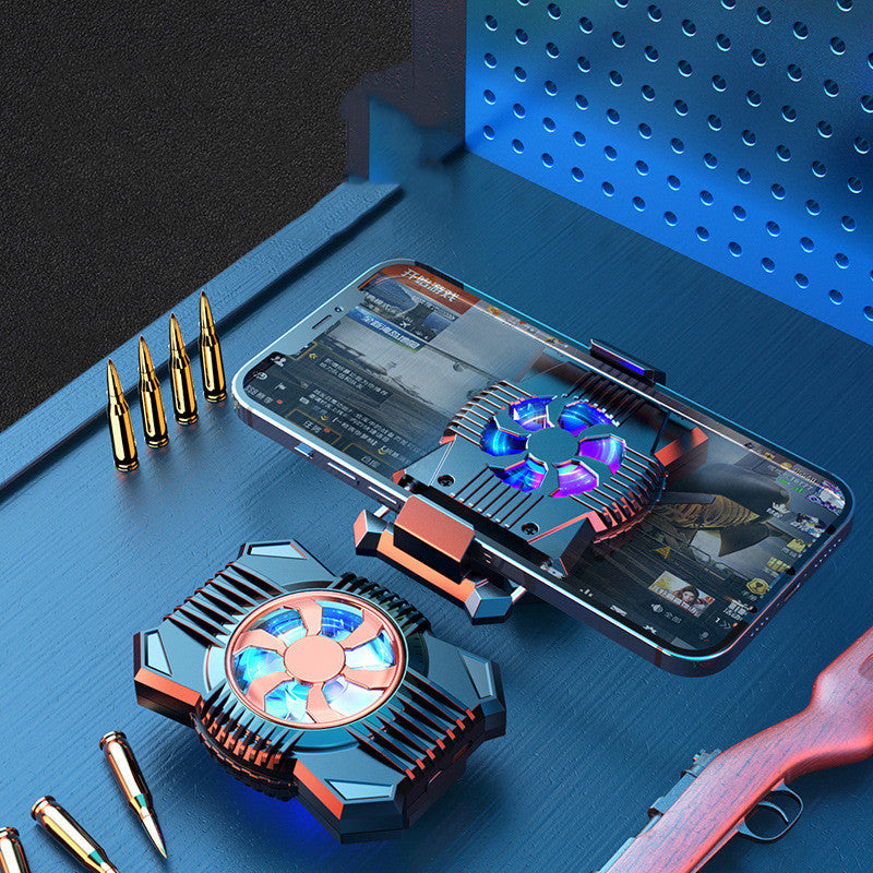 Mobile Phone Radiator, Colorful Lighting, Built-in Battery Large Area Air-cooled Mobile Phone Game Cooling Back Clip