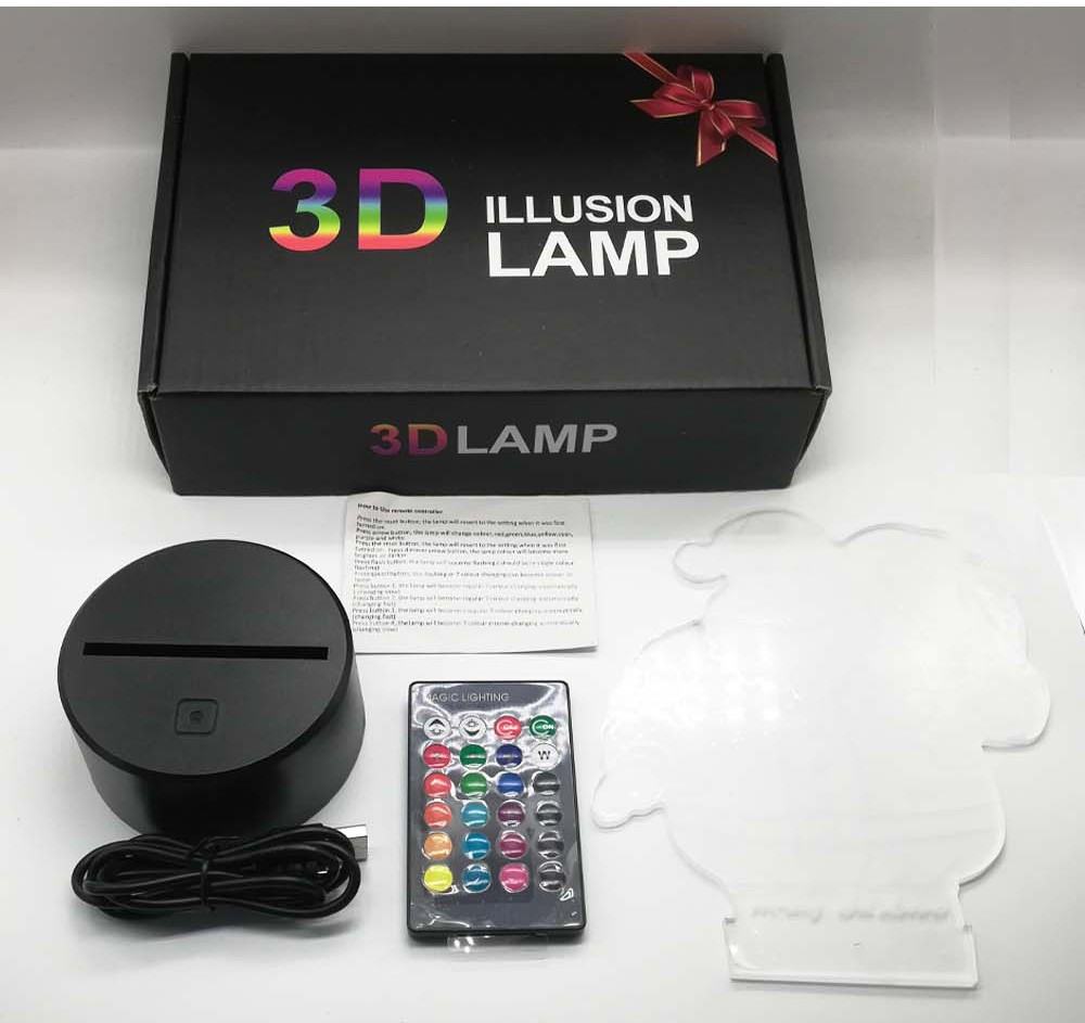Yoga Meditator Colorful Touch 3D Stereo Small Night Lamp