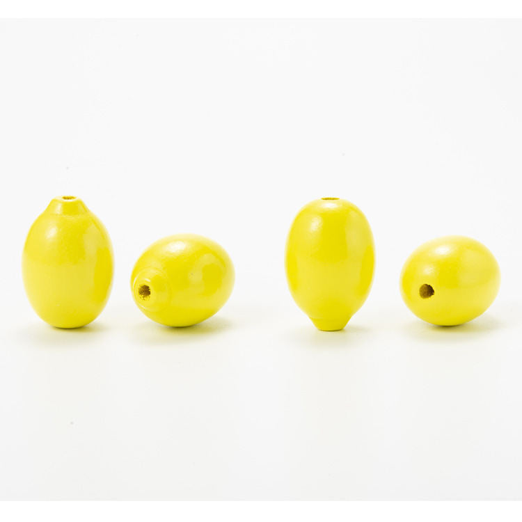 Lemon Wooden Bead Hemp Rope Tassel Wooden Beads DIY Accessories