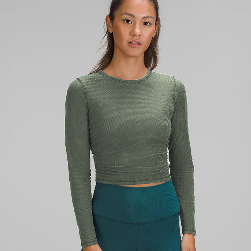 Pleated Yoga Long Sleeves On Both Sides