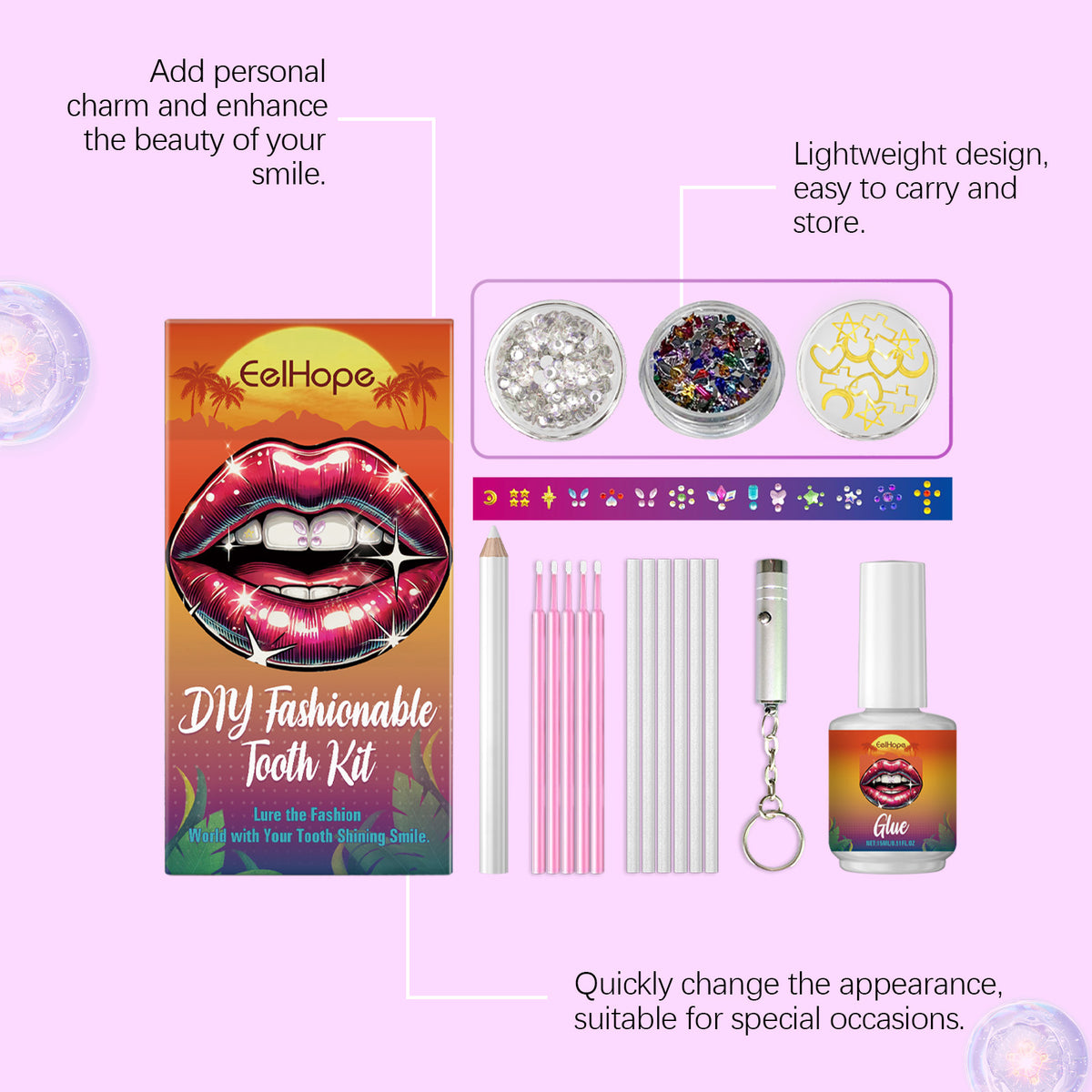 Teeth Beauty Suit DIY Fashion Decoration