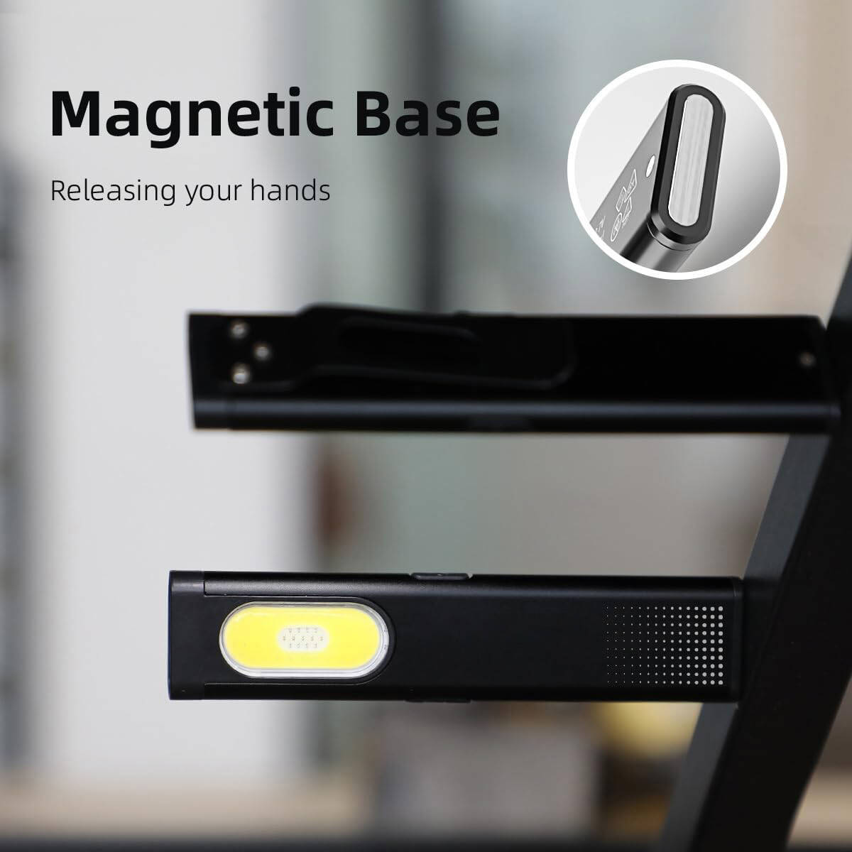 Ultra Thin Flat EDC Gadgets Torch With Magnetic Base & COB Side Light Pocket Torch With Red Blue Emergency Strobe Everyday Carry Essential