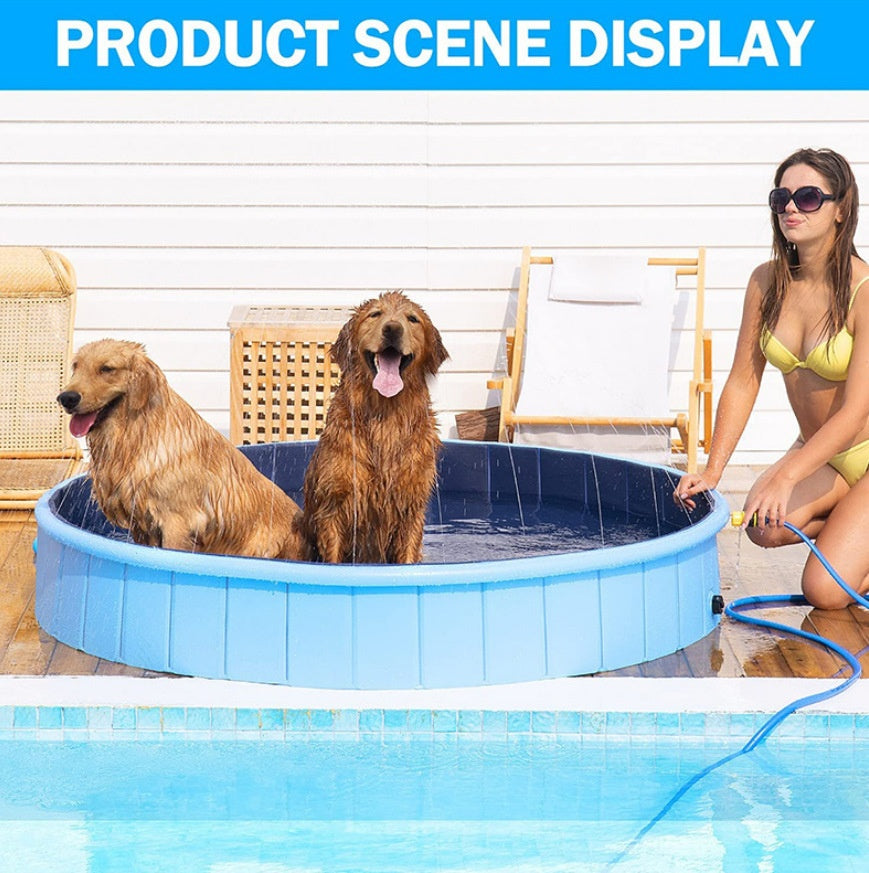 PVC Pet Pool Lawn Water Play Toy Dog Bath Sprinkler Portable Cleaning Basin