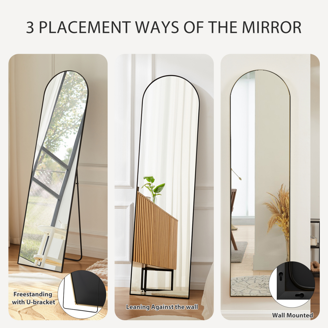 56 X15 Rectangle Full Length Mirror, Full Body Standing Mirror Floor Mirrors