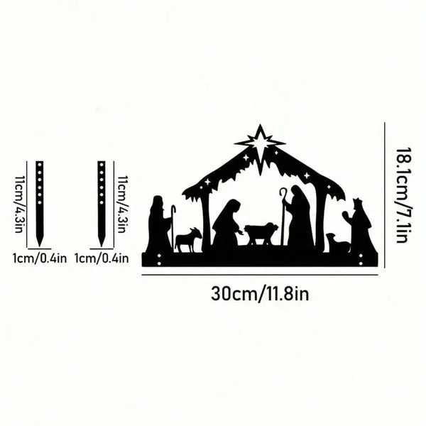 CIFbuy Waterproof Metal Nativity Projector Light Outdoor Wall Christmas Decoration Gift(TikTok, Temu Pick-up Service)