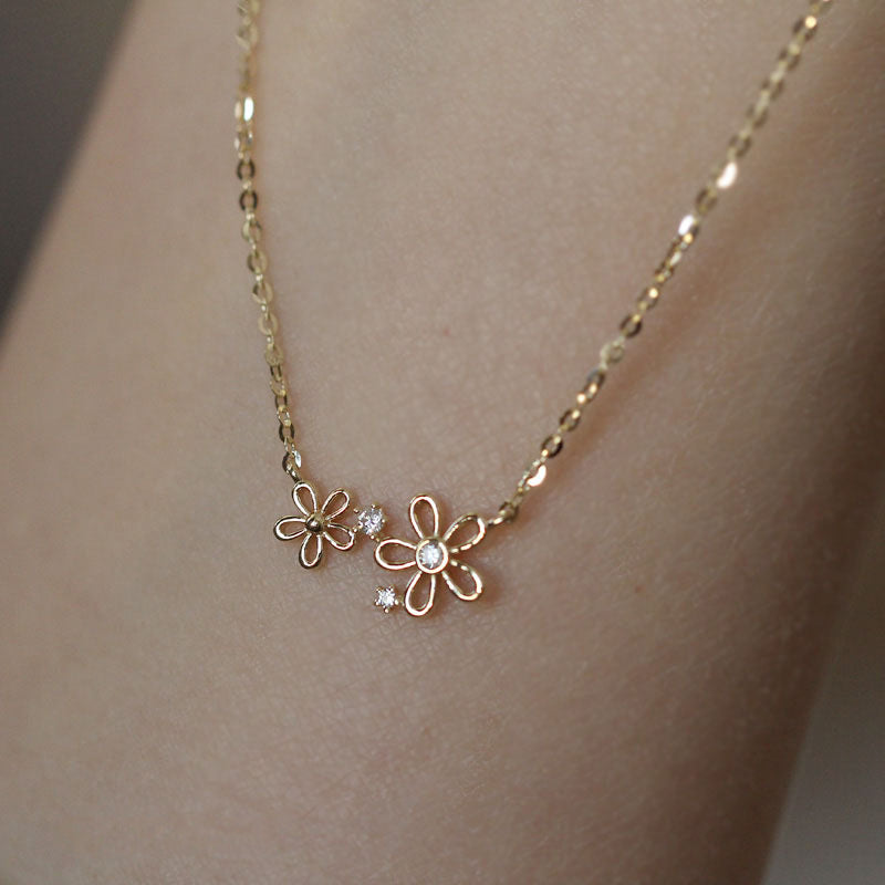 925 Silver Flower Fashion Necklace For Women