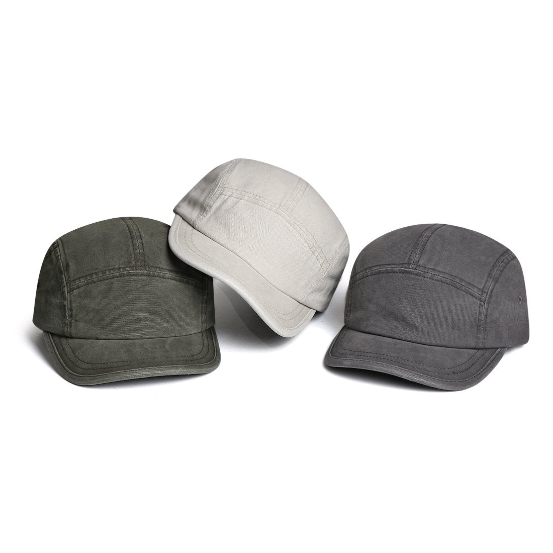 Fashionable And Simple Light Board Water-washed Distressed Baseball Cap With Short Brim, Five-piece Construction, Workwear Style Hat For Outdoor And Daily Casual Wear