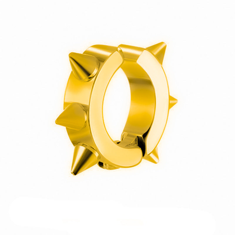 Ear Clip Plating Accessories Stainless Steel Round Earrings