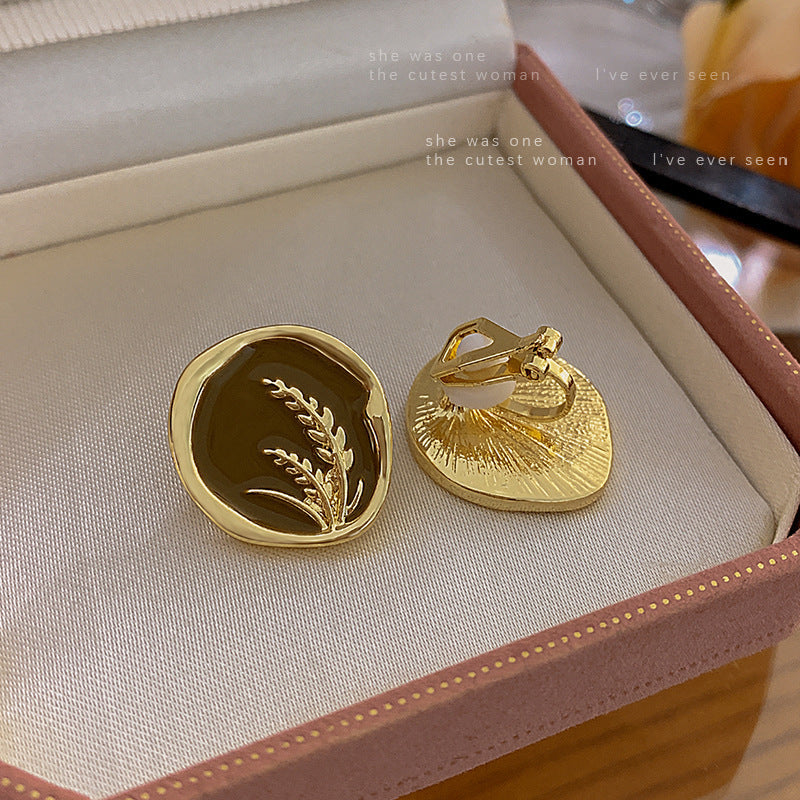 Elegant Blue Love Heart Clip On Earrings For Women Non Pierced Ears Fashion Jewelry