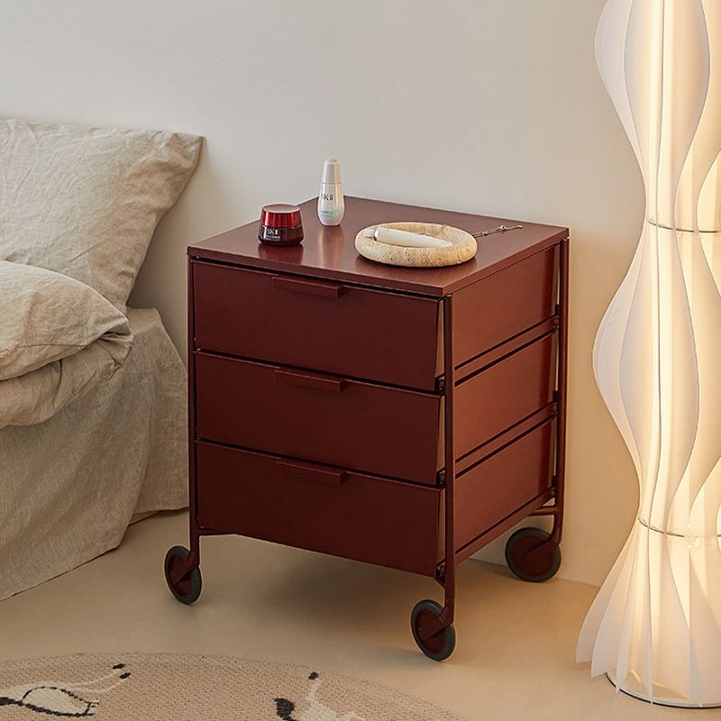 Mobile Storage Cabinet In Cream Tones Home Bedside Table