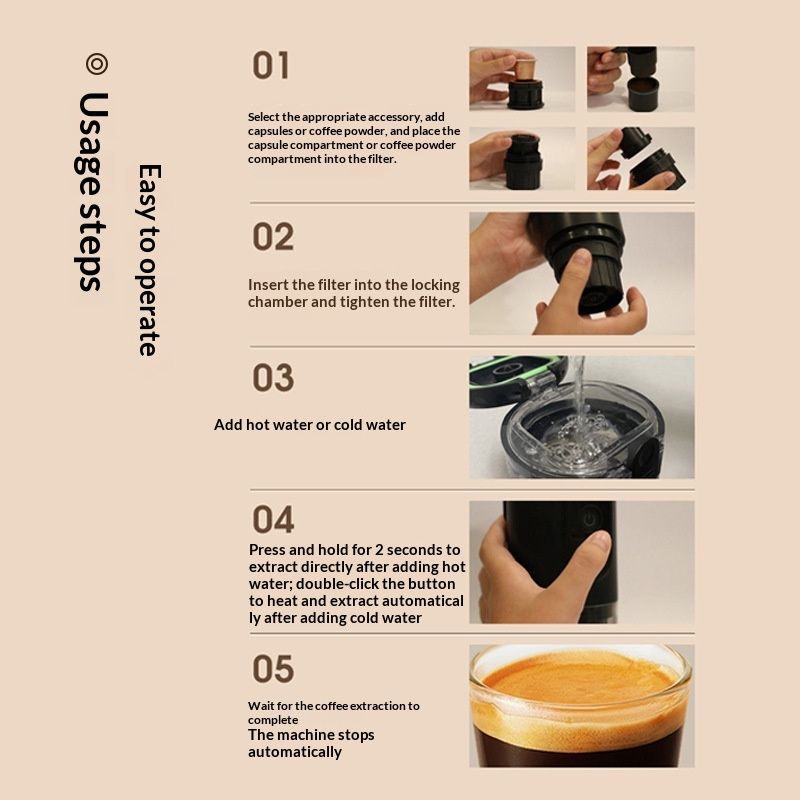 Outdoor Mini Portable Car Coffee Maker