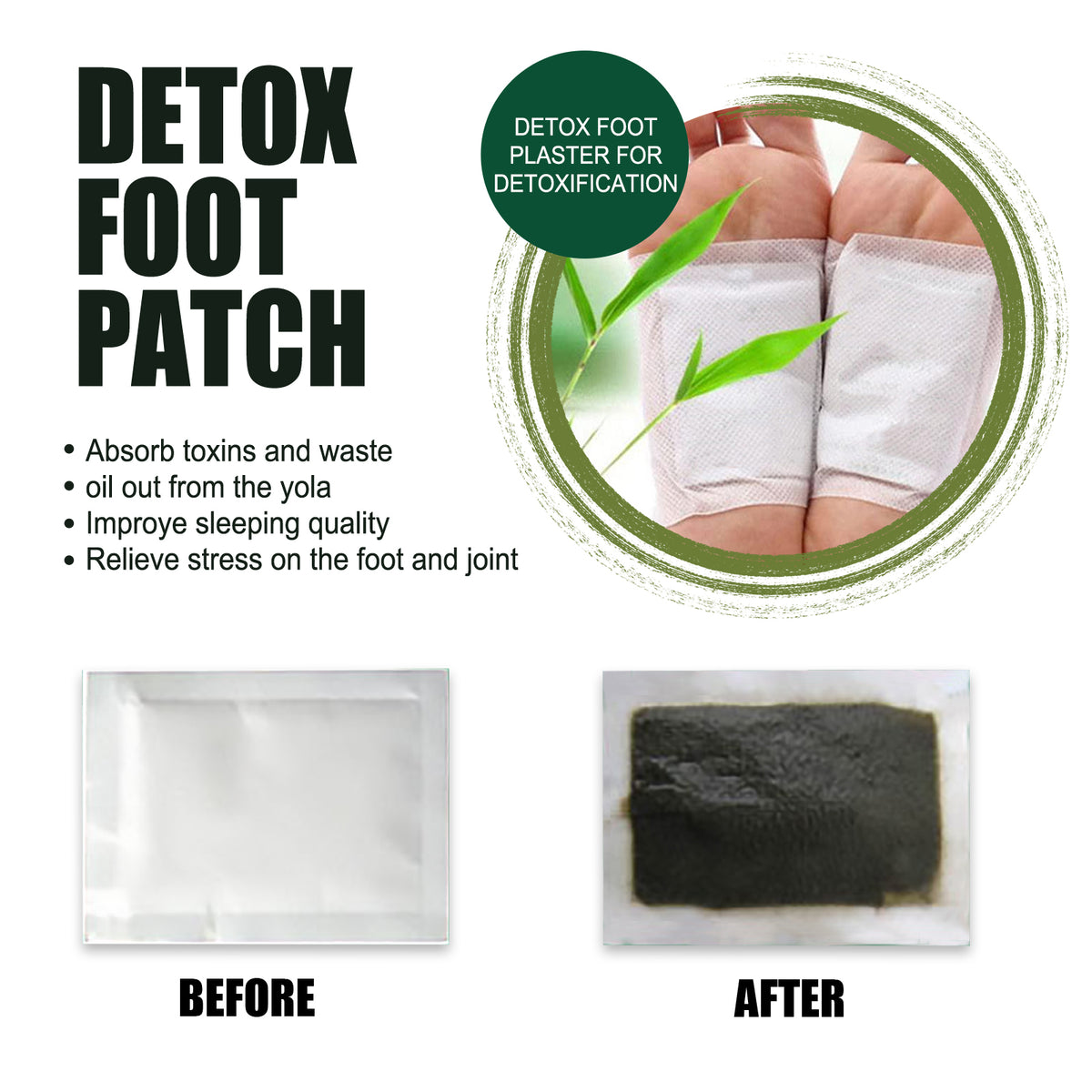 Ximonth Ginger Deep Cleansing Pad, Dehumidifying Foot Treatment Relieves Stress, Relaxes And Cleanses The Body